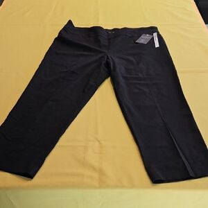 NWT- Zac & Rachel Woman - Size 20W Black Slim Ankle Dress/Casual Pull-On Pants